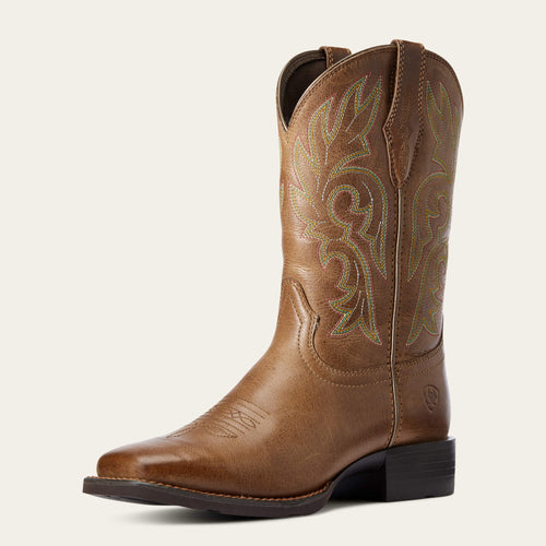 Pard's Western Shop Ariat Ladies Brown Cattle Drive Square Toe Western Boots