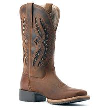 Women's Ariat Distressed Tan Square Toe Hybrid Rancher VentTek 360 Western Boots