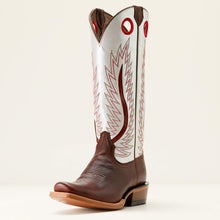Pard's Western Shop Ariat Women's Rich Java Futurity Fort Worth Blunt Toe Western Boots with Pearly White Tops