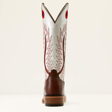 Ariat Women's Rich Java Futurity Fort Worth Blunt Toe Western Boots with Pearly White Tops