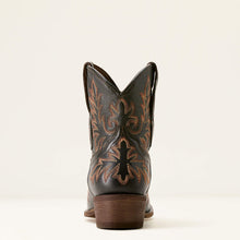 Ariat Women's Black Carlin J-Toe Western Bootie with All-over Fancy Stitching