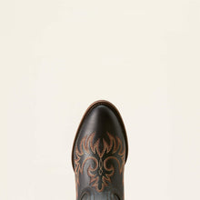 Ariat Women's Black Carlin J-Toe Western Bootie with All-over Fancy Stitching
