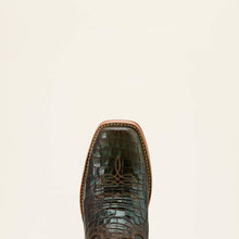 Ariat Women's Brown Croc Print Futurity Boon Blunt Toe Western Boots