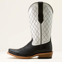Ariat Women's Black Futurity Denton Blunt Toe Western Boots with Bright Pearl Tops