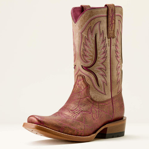 Pard's Western Shop Ariat Women's Pinkadelic Elephant Print Futurity Colt Blunt Toe Western Boots