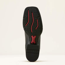 Ariat Women's Black Deertan Round Up Filly Broad Square Toe Western Boots with Dark Red Tops