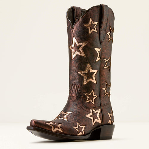 Pard's Western Shop Ariat Women's Bronze Hazen Star Snip Toe Western Boots