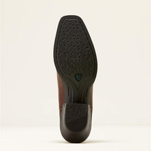Ariat Women's Vintage Carmel Round Up Blunt Toe Western Boots with Distressed Ivory Tops