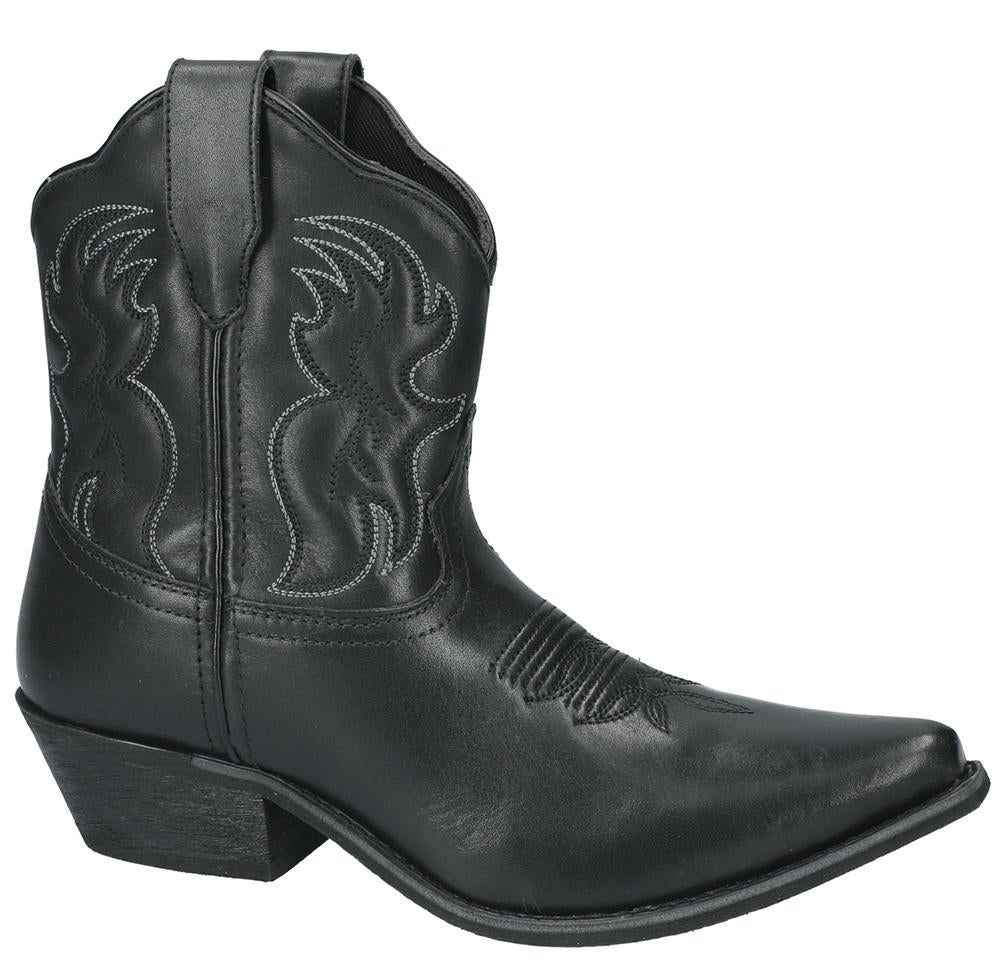 Pard's Western Shop Women's Black Hailey Snip Toe Shorty Boots from Smoky Mountain Boots