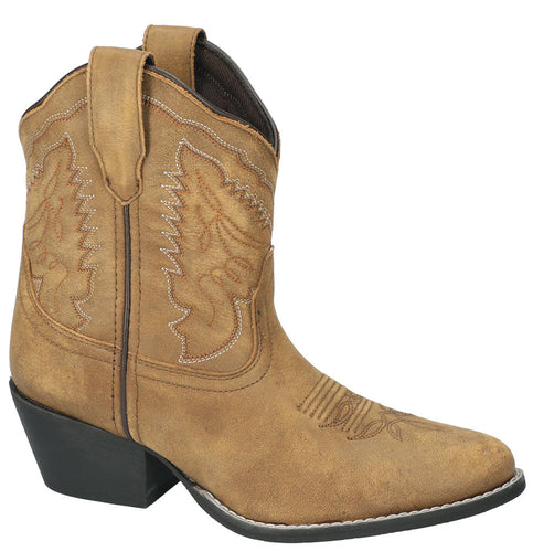 Pard's Western Shop Women's Vintage Brown Daisy Shorty Boots from Smoky Mountain Boots
