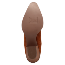 Dingo Women's Brown Suede Tapadero Snip Toe Bootie with Fringe