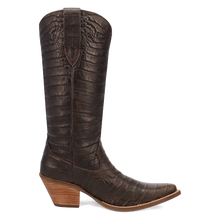Dingo Women's Brown Croc Print Ozzie Snip Toe Boots
