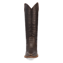 Dingo Women's Brown Croc Print Ozzie Snip Toe Boots