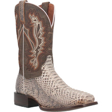 Pard's Western Shop Men's Dan Post Brutus Natural/Brown Python Boots with Square Toe