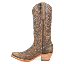 Dan Post Women's Honey Mesa Snip Toe Boots with Turquoise Inlay Stitching