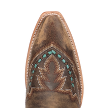 Dan Post Women's Honey Mesa Snip Toe Boots with Turquoise Inlay Stitching