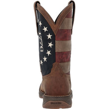 Durango® Brown Lady Rebel Broad Square Toe Western Boots with America 250 Flag Tops