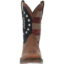Durango® Brown Lady Rebel Broad Square Toe Western Boots with America 250 Flag Tops