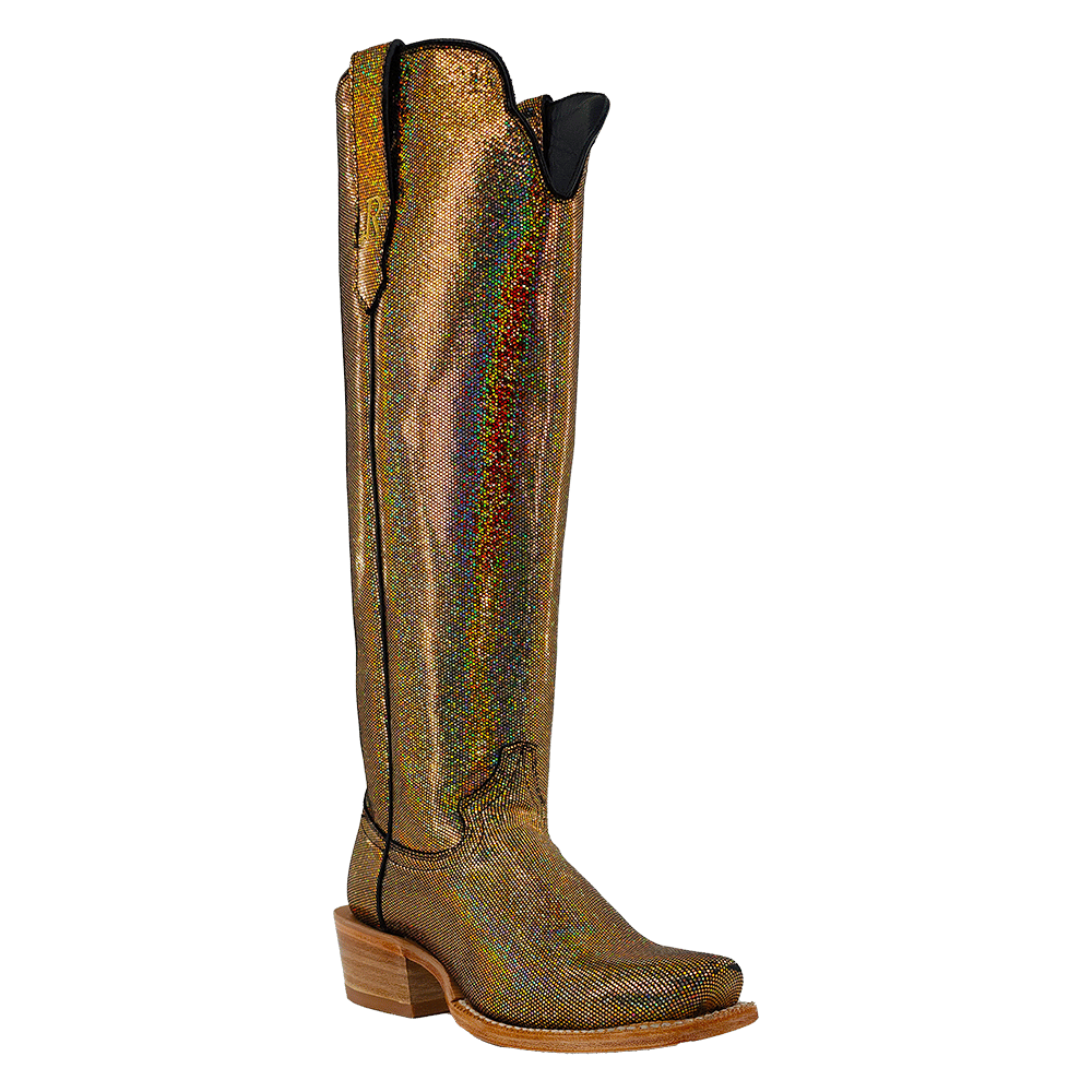 Holographic top cowboy boots