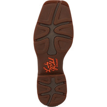 Durango Women's Dusty Brown Lady Rebel Broad Square Toe Western Boots with Sky Blue Tops