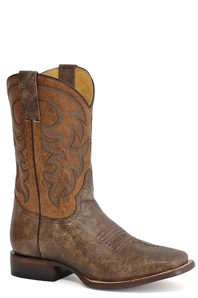 Pard's Western Shop Men's Roper Footwear Vintage Brown Square Toe Boots