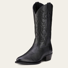 Pard's Western Shop Ariat Heritage Black Deertan Round Toe Western Boots for Men