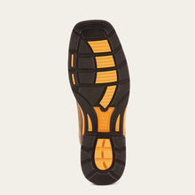 Ariat Men's Brown WorkHog Broad Square Steel Toe Work Boots with Orange Tops