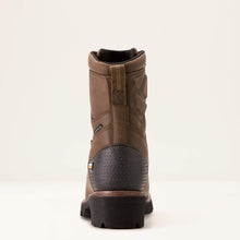 Ariat Men's Brown Powerline 8" 400G Waterproof 400g Round Composite Toe Lace Up Work Boot