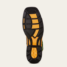 Ariat Men's Brown VentTEK Workhog Broad Square Toe Work Boots with Green Tops