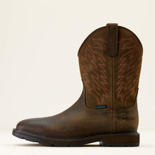 Ariat Men's Dark Brown Groundbreaker Broad Square Toe Waterproof Work Boots