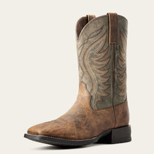 Pard's Western Shop Ariat Men's Sorrel Amos Broad Square Toe Cowboy Boots with Army Green Tops