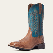 Pard's Western Shop Ariat Men's Dark Tan Valor Ultra Broad Square Toe Western Boots with Turquoise Tops