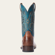 Ariat Men's Dark Tan Valor Ultra Broad Square Toe Western Boots with Turquoise Tops