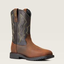 Ariat Men's Distressed Brown Rig Tek Waterproof Broad Square Composite Toe Work Boots