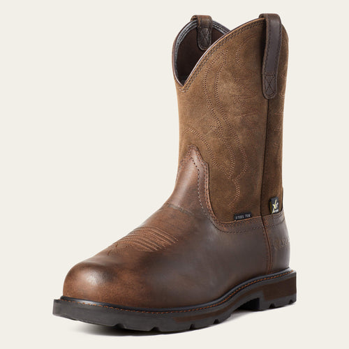 Pard's Western Shop Ariat Men's Brown Groundbreaker Round MetGuard Steel Toe Work Boots
