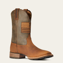 Ariat Men's Brown Hybrid Patriot Country Broad Square Toe Western Boots