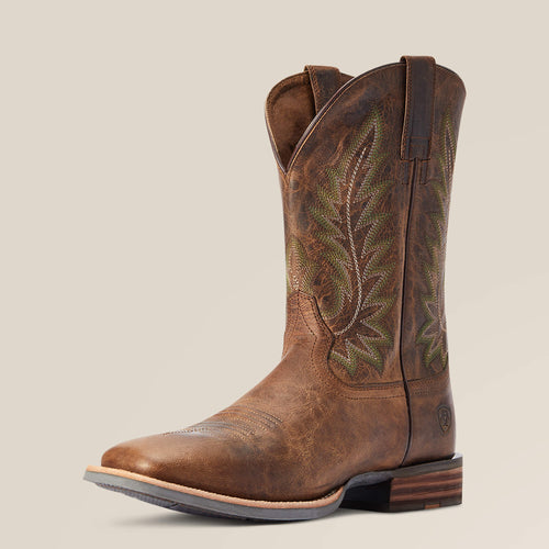 Pard's Western shop Ariat Pecan Brown Ridin High Broad Square Toe Western Boots for Men