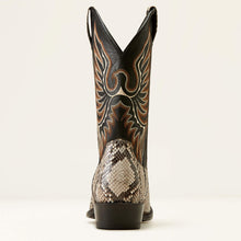 Ariat Men's Natural Python J-Toe Cowboy Boots with Fancy Stitched Tops