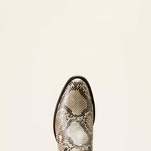 Ariat Men's Natural Python J-Toe Cowboy Boots with Fancy Stitched Tops