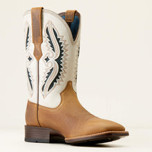 Ariat Men's Marbled Tan Rowder VentTEK 360 Broad Square Toe Cowboy Boots with White Tops