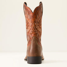 Ariat Men's Vintage Oak Sport Rider Broad Square Toe Cowboy Boots with Rustic Orange Tops