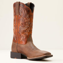 Ariat Men's Vintage Oak Sport Rider Broad Square Toe Cowboy Boots with Rustic Orange Tops