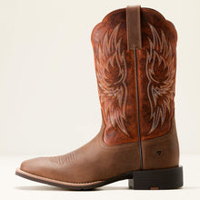 Ariat Men's Vintage Oak Sport Rider Broad Square Toe Cowboy Boots with Rustic Orange Tops