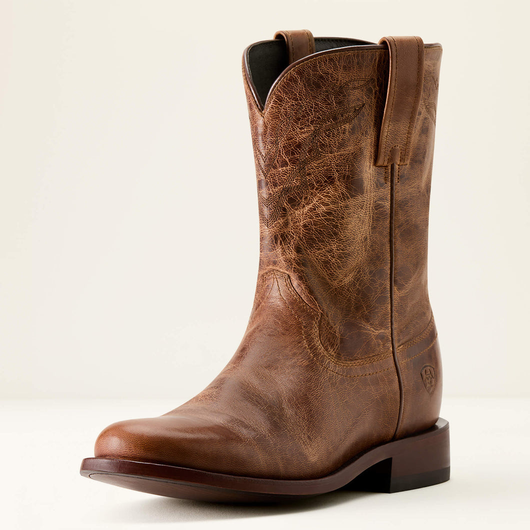 Pard's Western Shop Ariat Men's Brown Downtown Round Toe Western Roper Boots