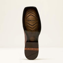 Ariat Men's Weathered Brown Cattle Creek Broad Square Toe Cowboy Boots with Blue Tops