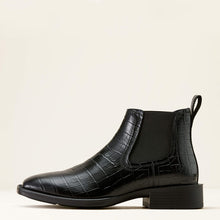 Ariat Men's Black Croc Print Booker Chelsea Broad Square Toe Western Shoe/Boot