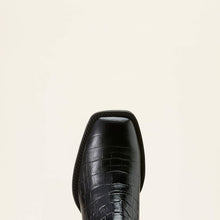 Ariat Men's Black Croc Print Booker Chelsea Broad Square Toe Western Shoe/Boot