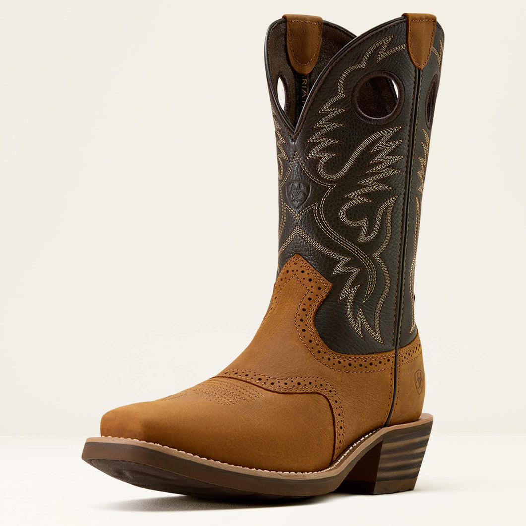Pard's Western shop Ariat Men's Brown Heritage Roughstock Blunt Toe Cowboy Boots