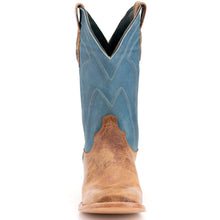 Ferrini Men's Tan Maddox Broad Square Toe Boots with Blue Tops