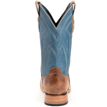 Ferrini Men's Tan Maddox Broad Square Toe Boots with Blue Tops